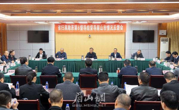 1日，省掃黑除惡第6督導(dǎo)組督導(dǎo)眉山市情況反饋會(huì)在市會(huì)議中心召開。楊槐 攝.jpg