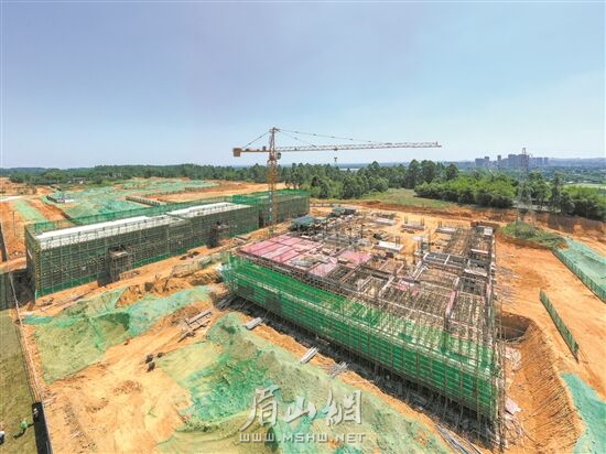 斑布竹產(chǎn)業(yè)園百萬噸竹材生物質(zhì)精煉項(xiàng)目建設(shè)現(xiàn)場。