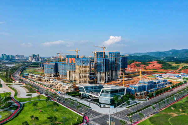建設(shè)中的川港合作示范園。