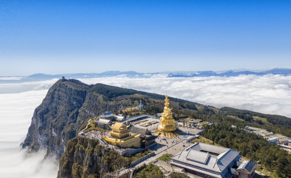 樂山旅游重要名片——峨眉山金頂云海。
